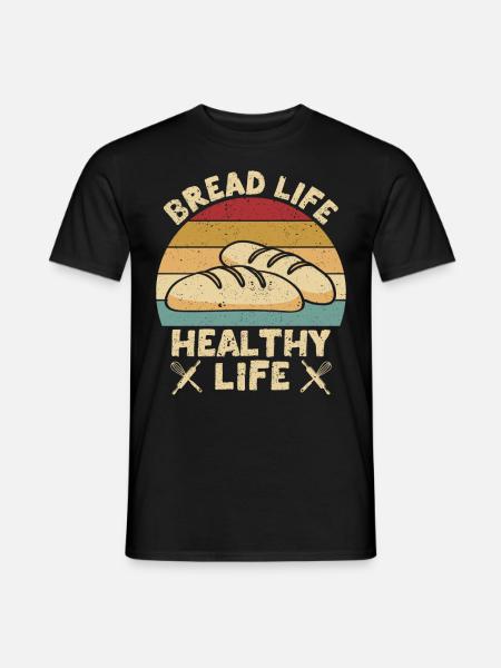 Funny bread baker - Men's T-Shirt - black