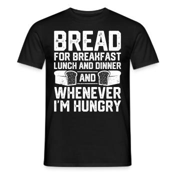 Funny bread baker - Men's T-Shirt - black - Front - AI Model Male 178 light (178cm)