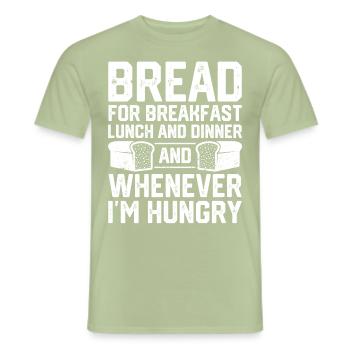 Lustiger Brotbacken-Bäcker - Männer T-Shirt - Sage - Vorne - AI Model Male 178 light (178cm)