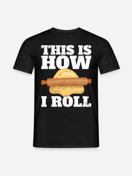 Funny bread baker - Men's T-Shirt - black
