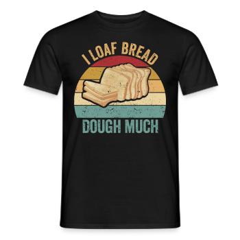 Funny bread baker - Men's T-Shirt - black - Front - AI Model Male 178 light (178cm)