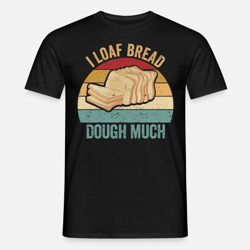 Lustiger Brotbacken-Bäcker - Männer T-Shirt - Schwarz
