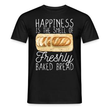 Funny bread baker - Men's T-Shirt - black - Front - AI Model Male 178 light (178cm)