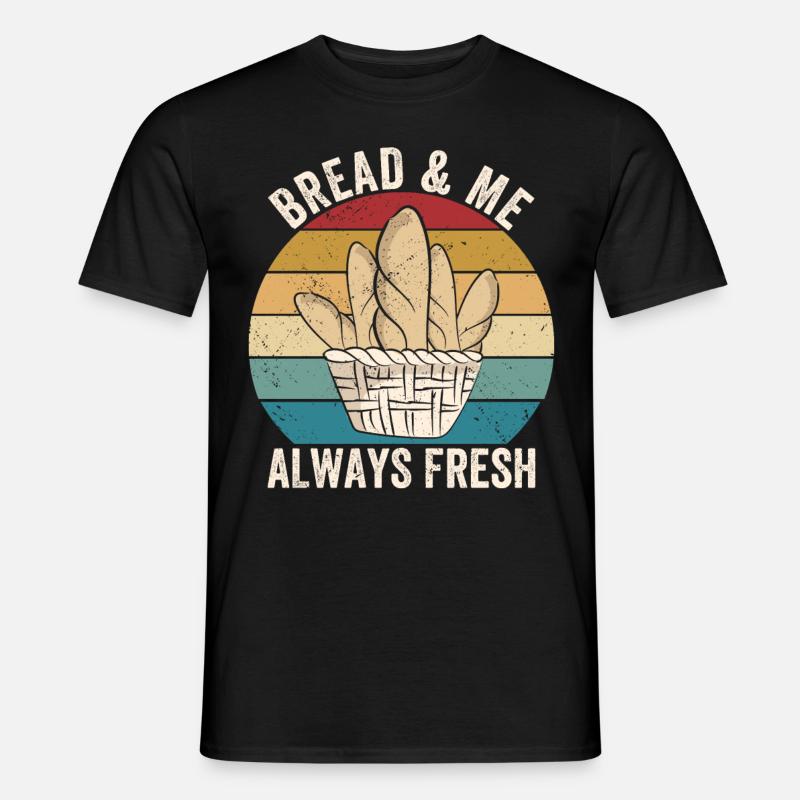 Lustiger Brotbacken-Bäcker - Männer T-Shirt - Schwarz