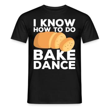 Funny bread baker - Men's T-Shirt - black - Front - AI Model Male 178 light (178cm)