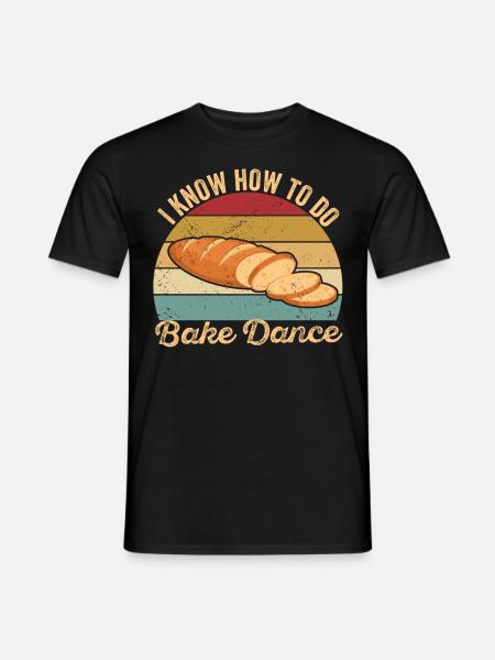 Funny bread baker - Men's T-Shirt - black