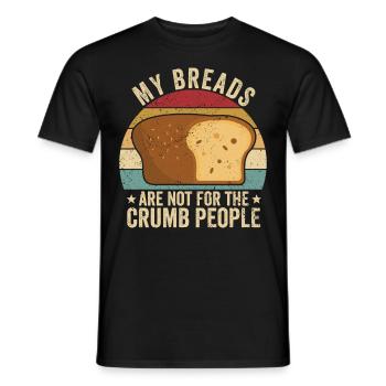 Funny bread baker - Men's T-Shirt - black - Front - AI Model Male 178 light (178cm)