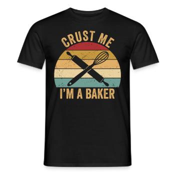 Lustiger Brotbacken-Bäcker - Männer T-Shirt - Schwarz - Vorne - AI Model Male 178 light (178cm)