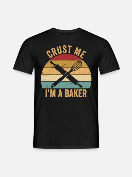 Funny bread baker - Men's T-Shirt - black