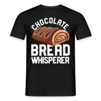 Funny bread baker - Men's T-Shirt - black - Front - AI Model Male 178 light (178cm)