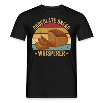 Funny bread baker - Men's T-Shirt - black - Front - AI Model Male 178 light (178cm)