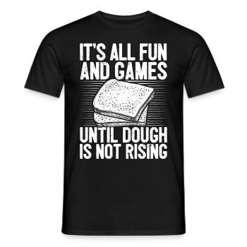 Funny bread baker - Men's T-Shirt - black - Front - AI Model Male 178 light (178cm)