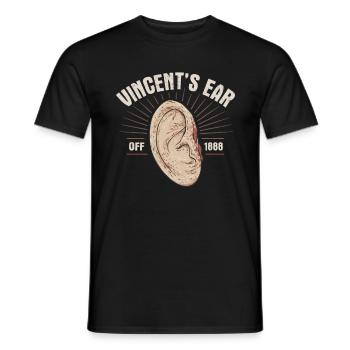 Amateurs d’art Van Gogh Ohr - T-shirt homme - noir - Devant - AI Model Male 178 light (178cm)