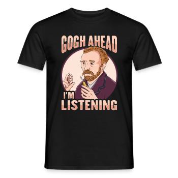 Van Gogh Art Lovers - Men's T-Shirt - black - Front - AI Model Male 178 light (178cm)