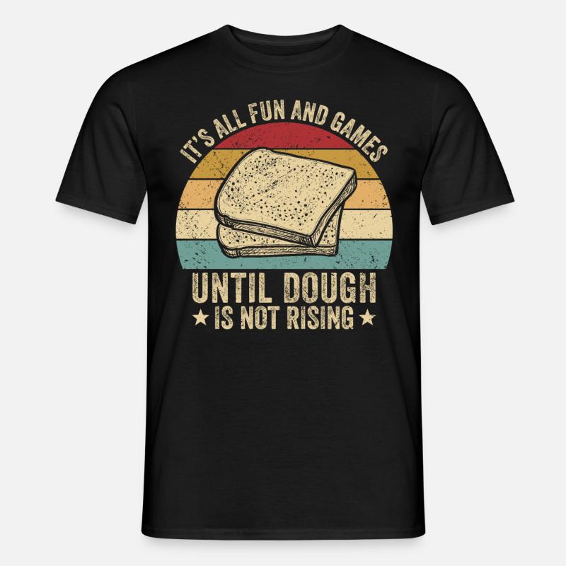 Lustiger Brotbacken-Bäcker - Männer T-Shirt - Schwarz