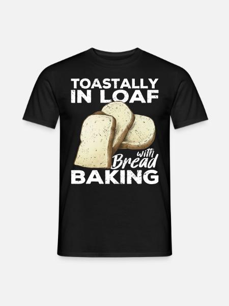 Funny bread baker - Men's T-Shirt - black