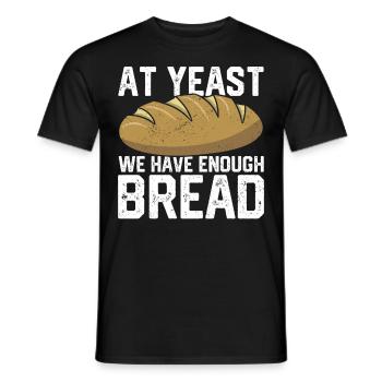 Funny bread baker - Men's T-Shirt - black - Front - AI Model Male 178 light (178cm)