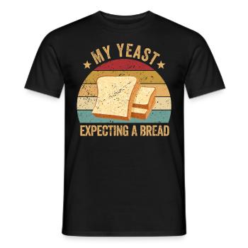 Funny bread baker - Men's T-Shirt - black - Front - AI Model Male 178 light (178cm)