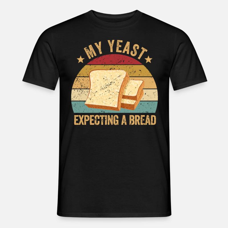 Lustiger Brotbacken-Bäcker - Männer T-Shirt - Schwarz