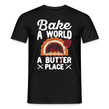 Lustiger Brotbacken-Bäcker - Männer T-Shirt - Schwarz - Vorne - AI Model Male 178 light (178cm)