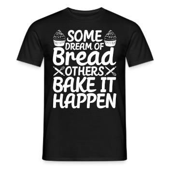 Funny bread baker - Men's T-Shirt - black - Front - AI Model Male 178 light (178cm)