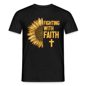 Sensibilisation au cancer de la vessie Tournesol - T-shirt homme - noir - Devant - AI Model Male 178 light (178cm)