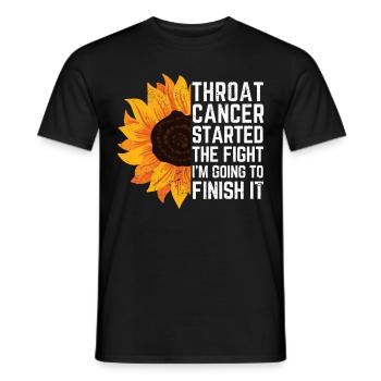 Kehlkopfkrebs Awareness Sonnenblume - Männer T-Shirt - Schwarz - Vorne - AI Model Male 178 light (178cm)