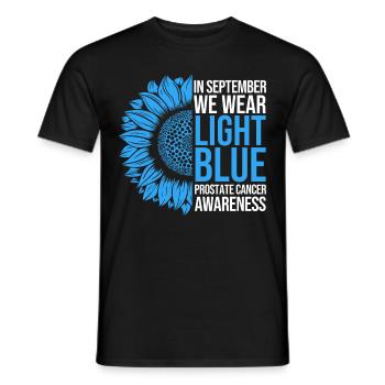 Prostate Cancer Awareness Sunflower - Men's T-Shirt - black - Front - AI Model Male 178 light (178cm)