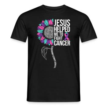 Thyriode Cancer Awareness Tournesol - T-shirt homme - noir - Devant - AI Model Male 178 light (178cm)