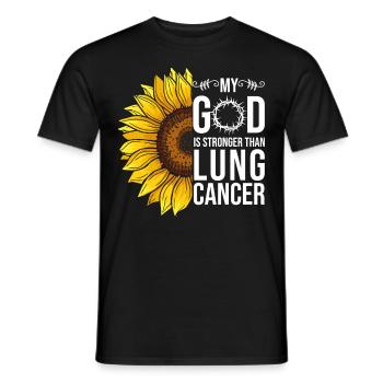 Lungenkrebs Awareness Sonnenblume - Männer T-Shirt - Schwarz - Vorne - AI Model Male 178 light (178cm)