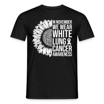 Lungenkrebs Awareness Sonnenblume - Männer T-Shirt - Schwarz - Vorne - AI Model Male 178 light (178cm)