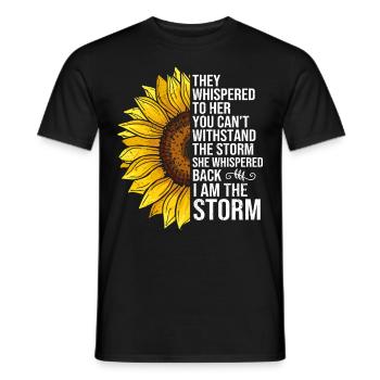 Breast Cancer Awareness Sonnenblume - Männer T-Shirt - Schwarz - Vorne - AI Model Male 178 light (178cm)