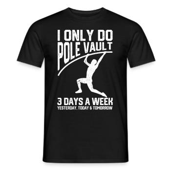 Lustiger Stabhochsprung Stabhochsprung - Männer T-Shirt - Schwarz - Vorne - AI Model Male 178 light (178cm)