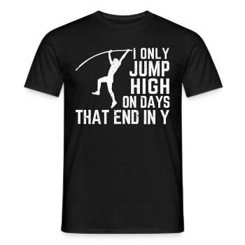 Fun Pole Vault Pole Vault - Men's T-Shirt - black - Front - AI Model Male 178 light (178cm)