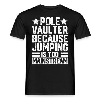 Fun Pole Vault Pole Vault - Men's T-Shirt - black - Front - AI Model Male 178 light (178cm)