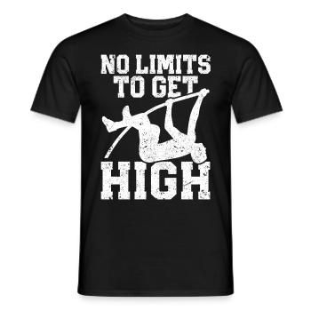 Lustiger Stabhochsprung Stabhochsprung - Männer T-Shirt - Schwarz - Vorne - AI Model Male 178 light (178cm)