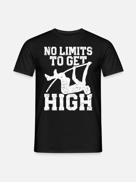 Lustiger Stabhochsprung Stabhochsprung - Männer T-Shirt - Schwarz
