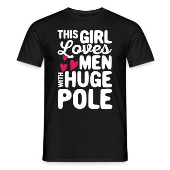 Saut à la perche amusant Saut à la perche - T-shirt homme - noir - Devant - AI Model Male 178 light (178cm)