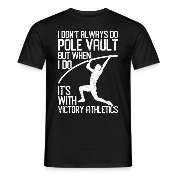 Saut à la perche amusant Saut à la perche - T-shirt homme - noir - Devant - AI Model Male 178 light (178cm)