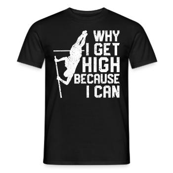 Saut à la perche amusant Saut à la perche - T-shirt homme - noir - Devant - AI Model Male 178 light (178cm)