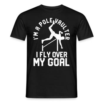 Lustiger Stabhochsprung Stabhochsprung - Männer T-Shirt - Schwarz - Vorne - AI Model Male 178 light (178cm)