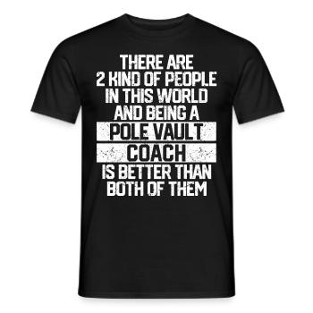 Fun Pole Vault Pole Vault - Men's T-Shirt - black - Front - AI Model Male 178 light (178cm)