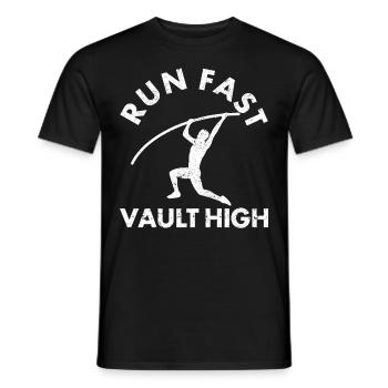 Saut à la perche amusant Saut à la perche - T-shirt homme - noir - Devant - AI Model Male 178 light (178cm)