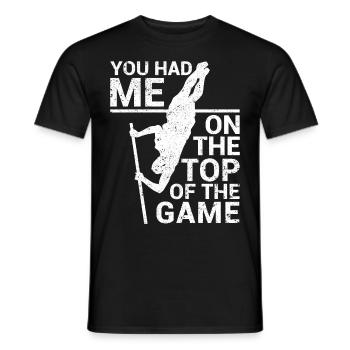 Fun Pole Vault Pole Vault - Men's T-Shirt - black - Front - AI Model Male 178 light (178cm)