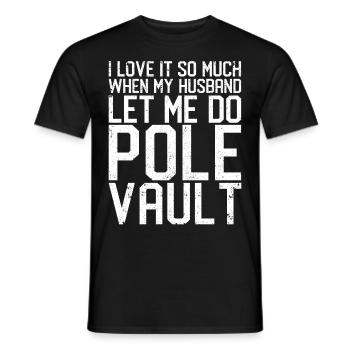 Drôle de saut à la perche Femme saut à la perche - T-shirt homme - noir - Devant - AI Model Male 178 light (178cm)