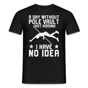 Lustiger Stabhochsprung Stabhochsprung - Männer T-Shirt - Schwarz - Vorne - AI Model Male 178 light (178cm)
