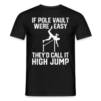 Saut à la perche amusant Saut à la perche - T-shirt homme - noir - Devant - AI Model Male 178 light (178cm)