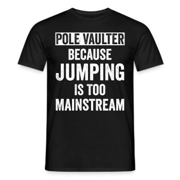 Pole vault - Men's T-Shirt - black - Front - AI Model Male 178 light (178cm)