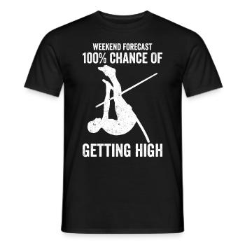 Lustiger Stabhochsprung Stabhochsprung - Männer T-Shirt - Schwarz - Vorne - AI Model Male 178 light (178cm)