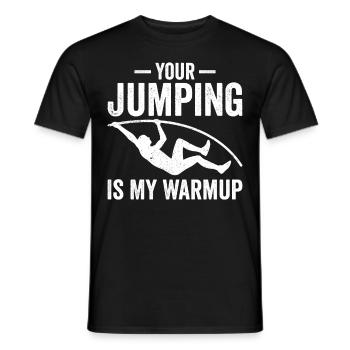 Fun Pole Vault Pole Vault - Men's T-Shirt - black - Front - AI Model Male 178 light (178cm)